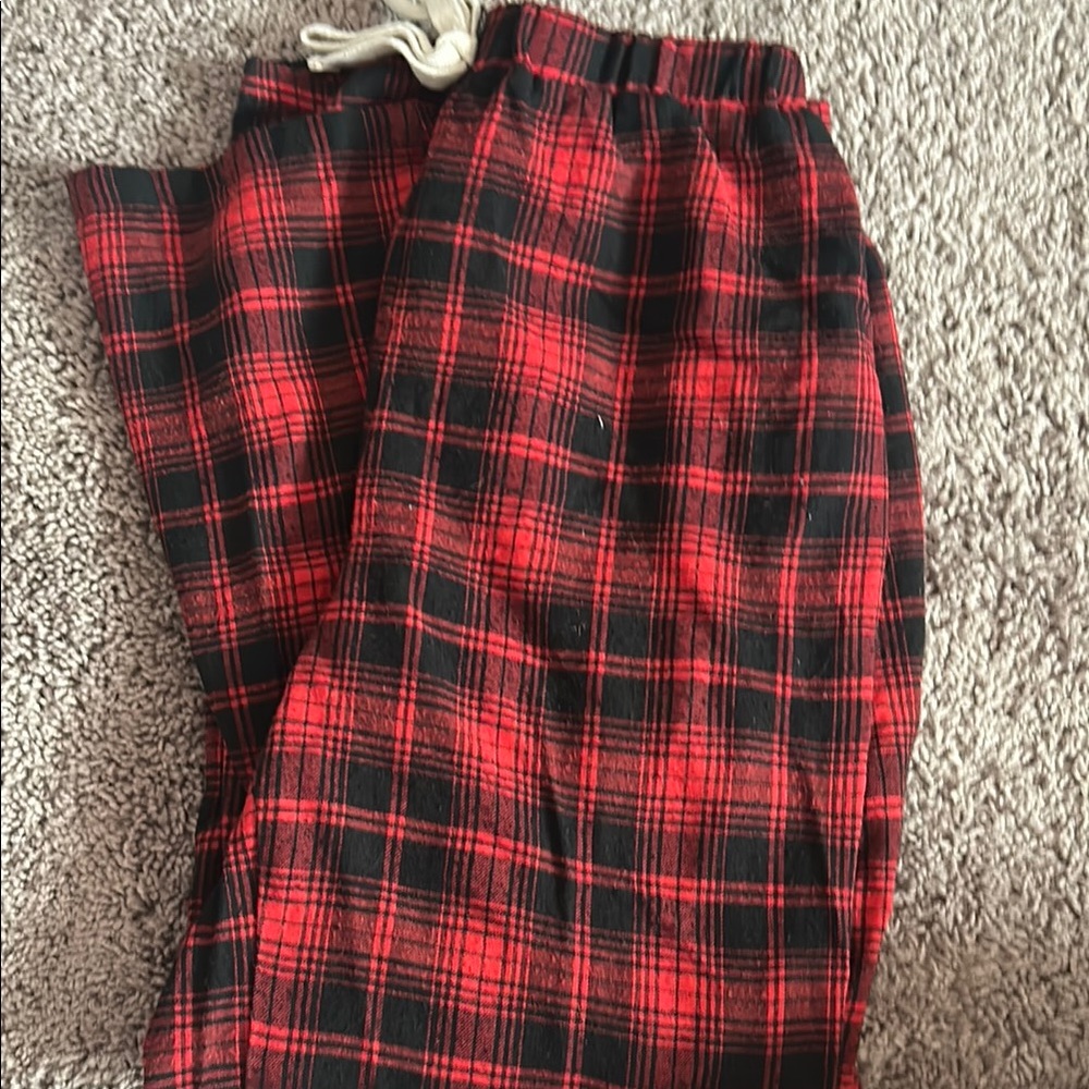 Red and Black Plaid Pants